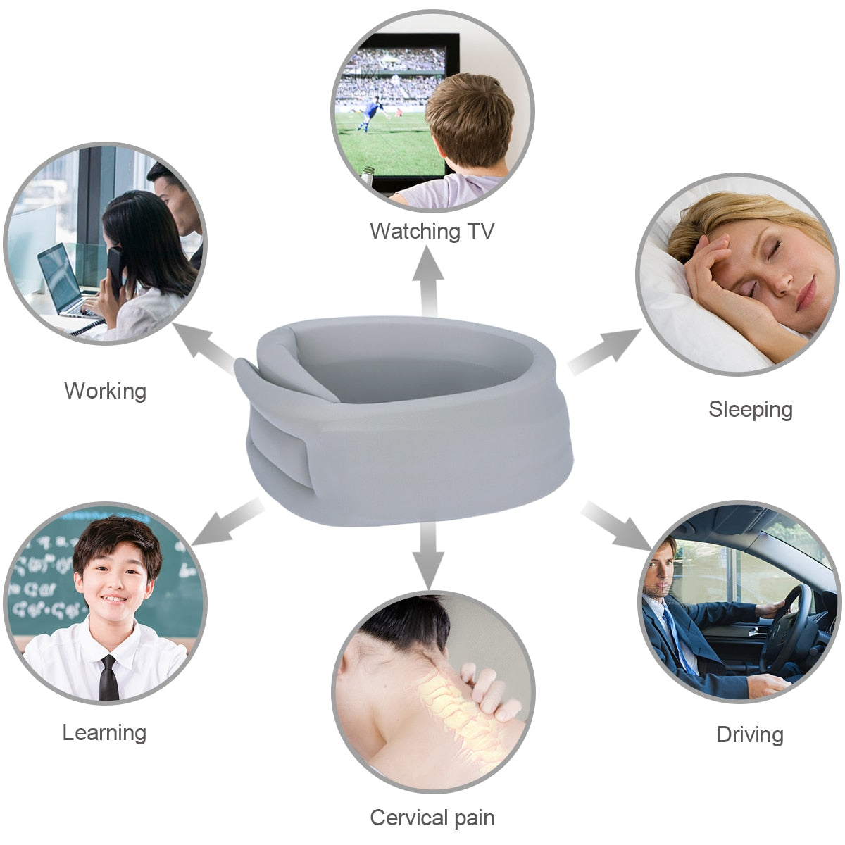 VELPEAU Neck Brace for Neck Pain and Support Soft Cervical Collar - KiwisLove