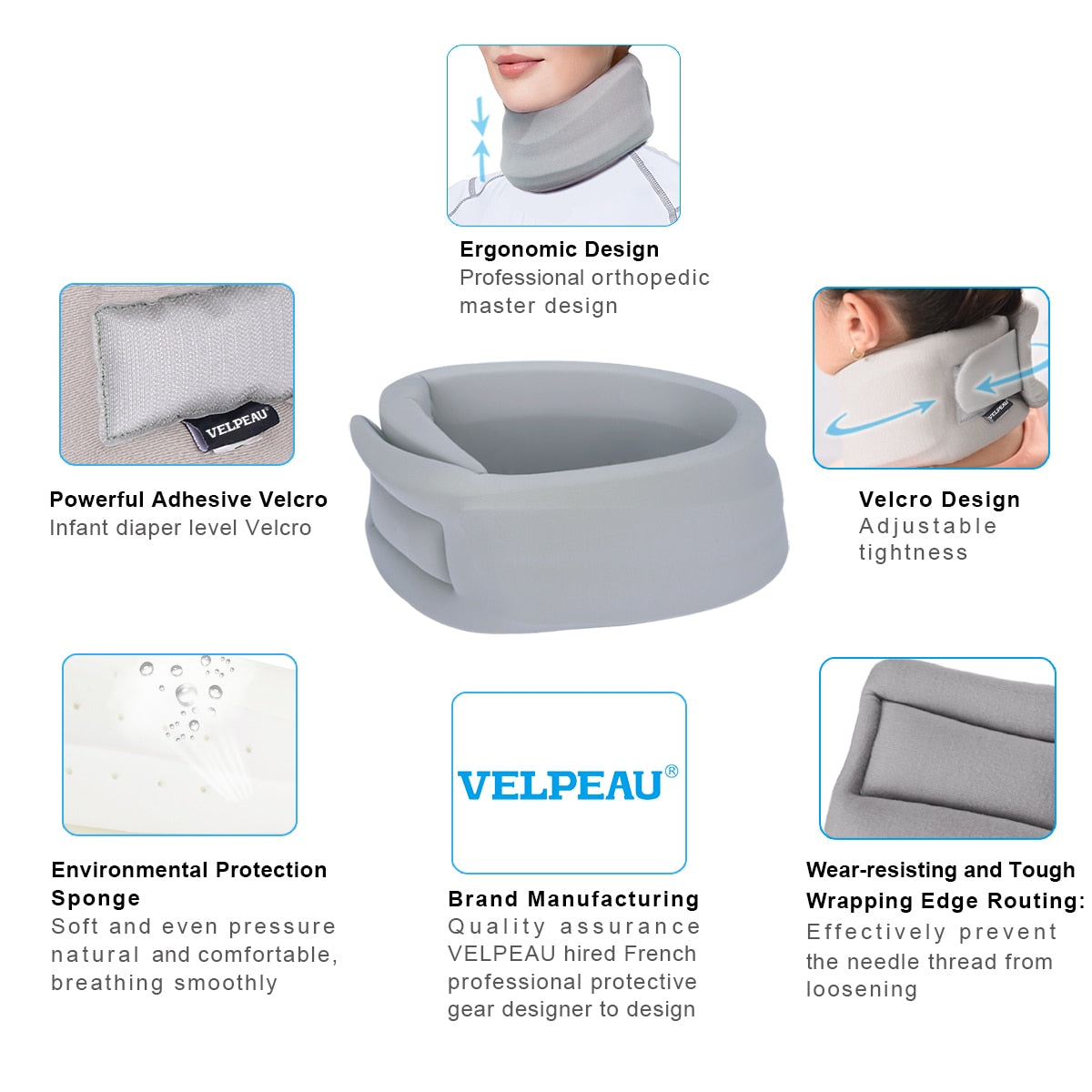 Neck Brace for Neck Pain and Support Soft Cervical Collar for Sleeping - KiwisLove