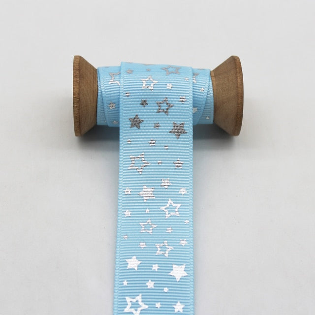 Blue Tapes Printed Grosgrain Satin Ribbons Dot Heart Star Gingham Velvet For DIY - KiwisLove