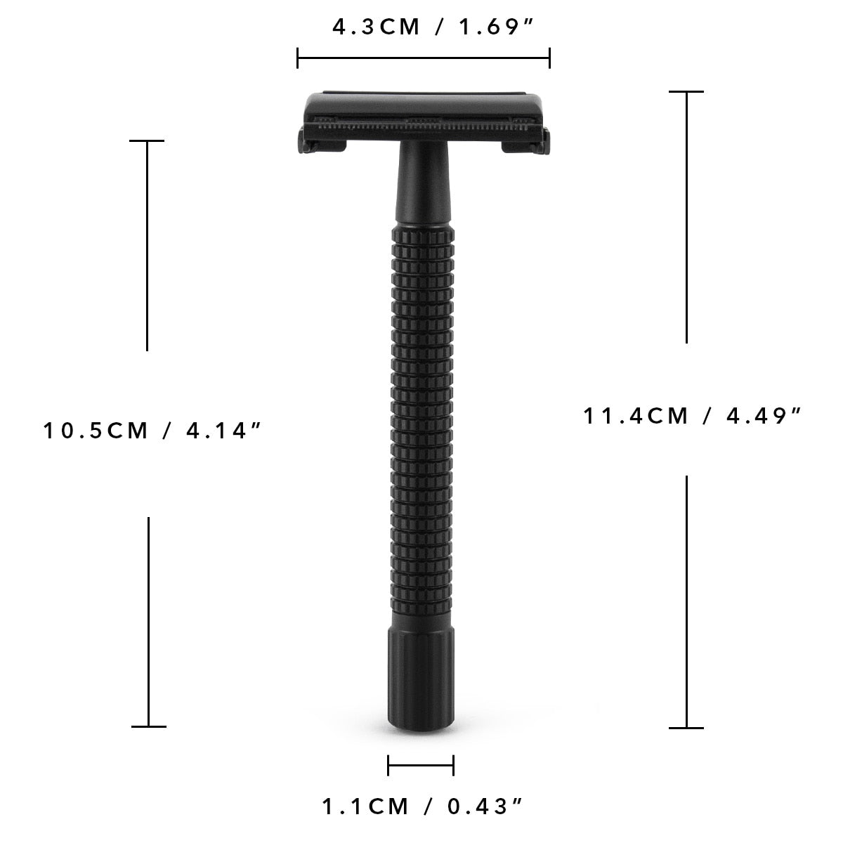 Qshave IT Matte Black Steel Coating Safety Razor with 5 blades - KiwisLove