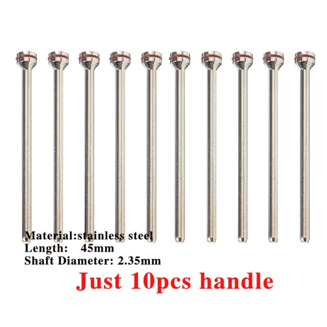 Azdent 10 PCS 2.35mm Dental Lab Polishing Shank Mandrel Burs Emery polishing kit - KiwisLove