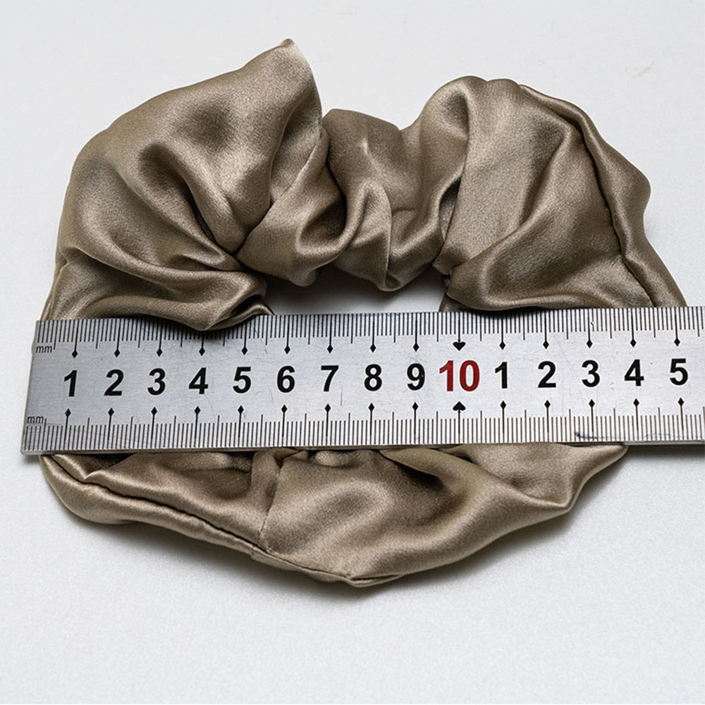 100% Silk Scrunchies Hair  Bands Ties Elastics Ponytail Holders - KiwisLove