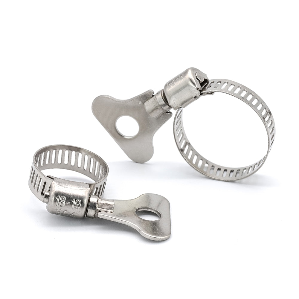 NINDEJIN worm gear hose clamp adjustable key clamp hose clip  water pipe - KiwisLove