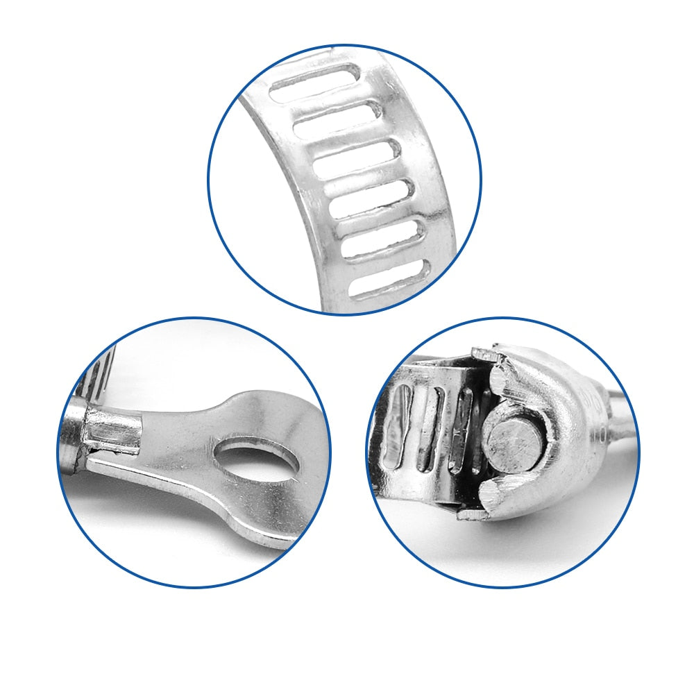 NINDEJIN worm gear hose clamp adjustable key clamp hose clip  water pipe - KiwisLove