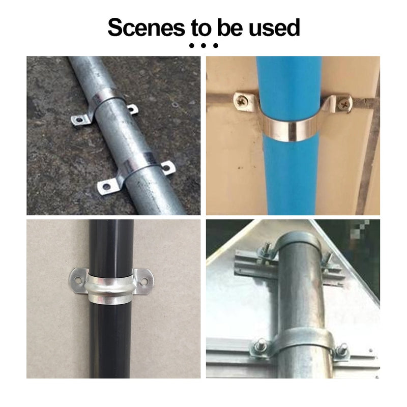 NINDEJIN U shape pipe clamps 304 stainless steel tube clip plumbing saddle - KiwisLove