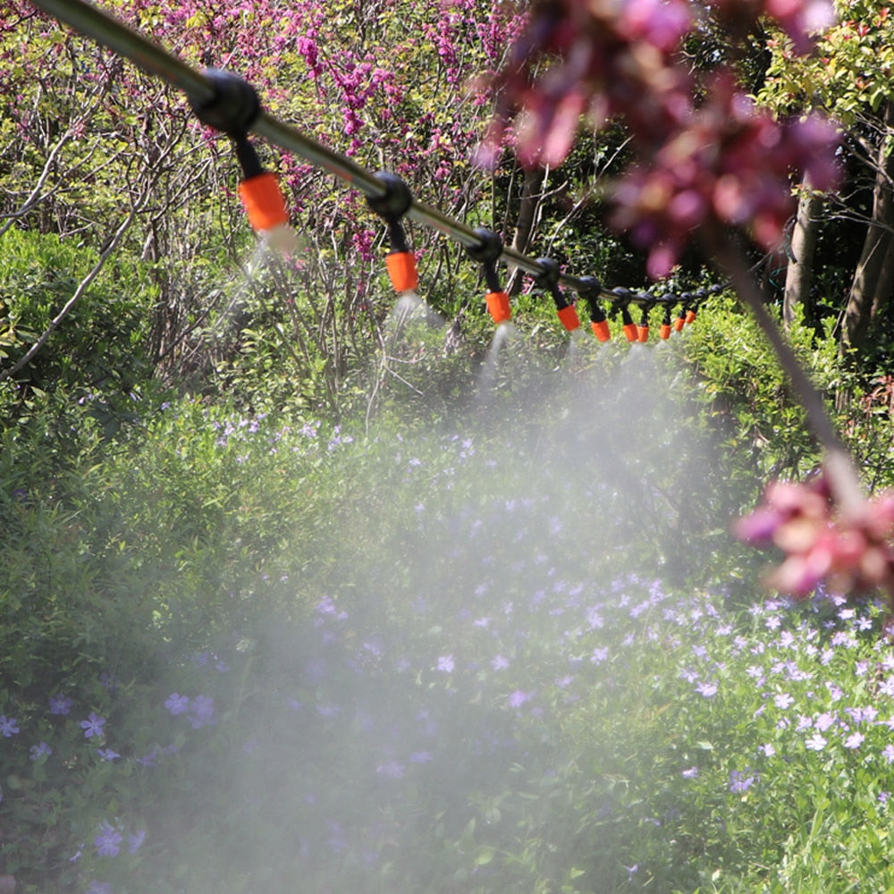 Garden Irrigation Kit Fog Nozzles Automatic Spray Sprinkler System - KiwisLove
