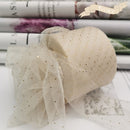 6cm 25Yards Golden Dotted Tulle Glitter Ribbon Organza Mesh Fabric Belt - KiwisLove