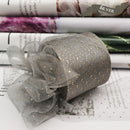 6cm 25Yards Golden Dotted Tulle Glitter Ribbon Organza Mesh Fabric Belt - KiwisLove
