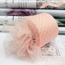 6cm 25Yards Golden Dotted Tulle Glitter Ribbon Organza Mesh Fabric Belt - KiwisLove