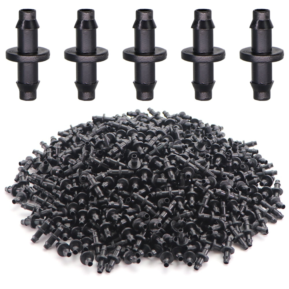 1/4" Hose Double Barb Micro Flow Drip Irrigation Straight Barbed Connector - KiwisLove