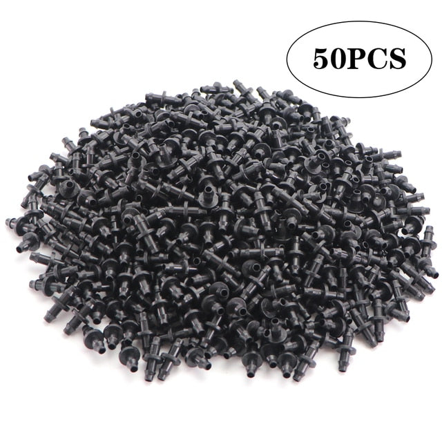 1/4" Hose Double Barb Micro Flow Drip Irrigation Straight Barbed Connector - KiwisLove