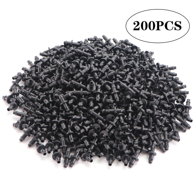 1/4" Hose Double Barb Micro Flow Drip Irrigation Straight Barbed Connector - KiwisLove