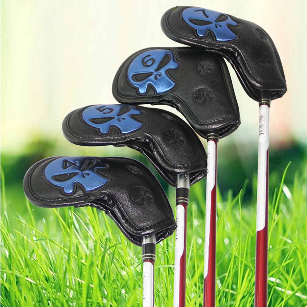 9Pcs/Set Golf Cover Skull Iron Pole Head Covers Putter Protector - KiwisLove