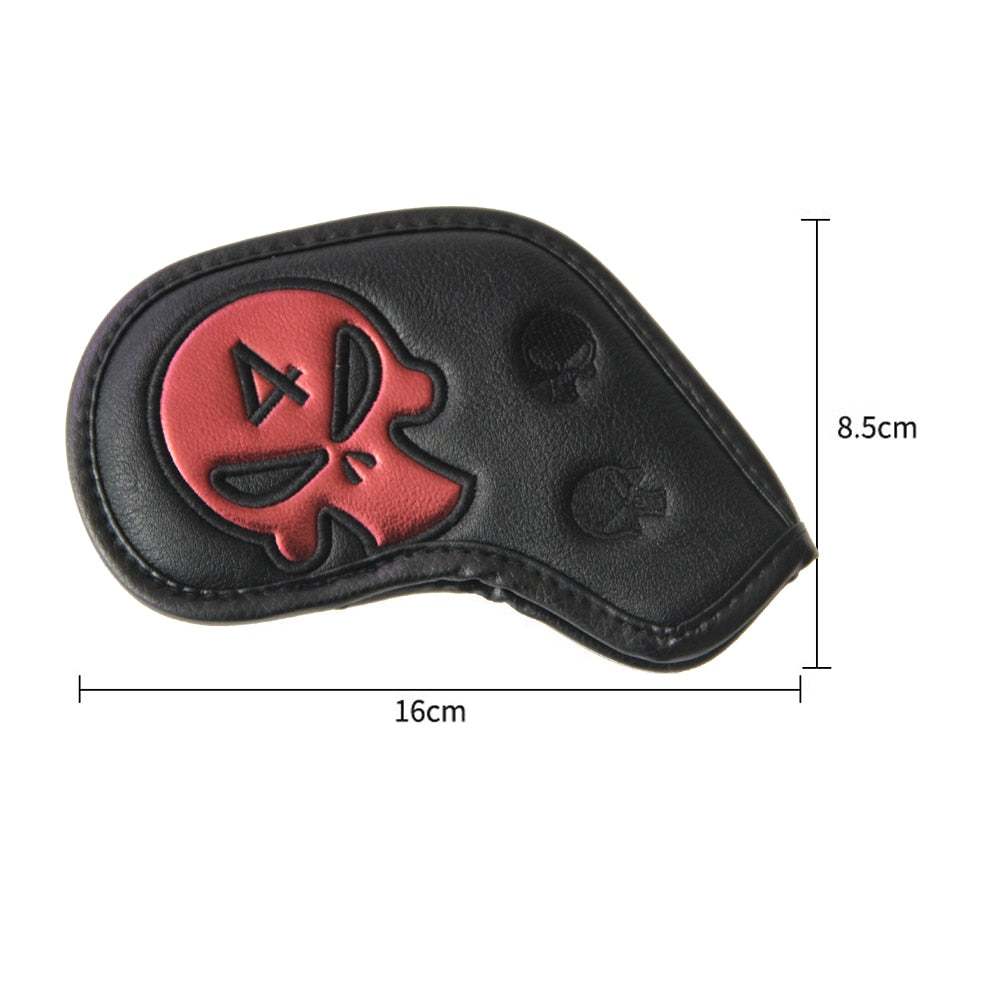 9Pcs/Set Golf Cover Skull Iron Pole Head Covers Putter Protector - KiwisLove