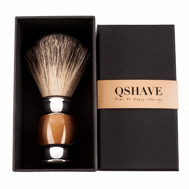 Qshave Pure Badger Shaving Brush for Double Edge Classic Safety Razor - KiwisLove