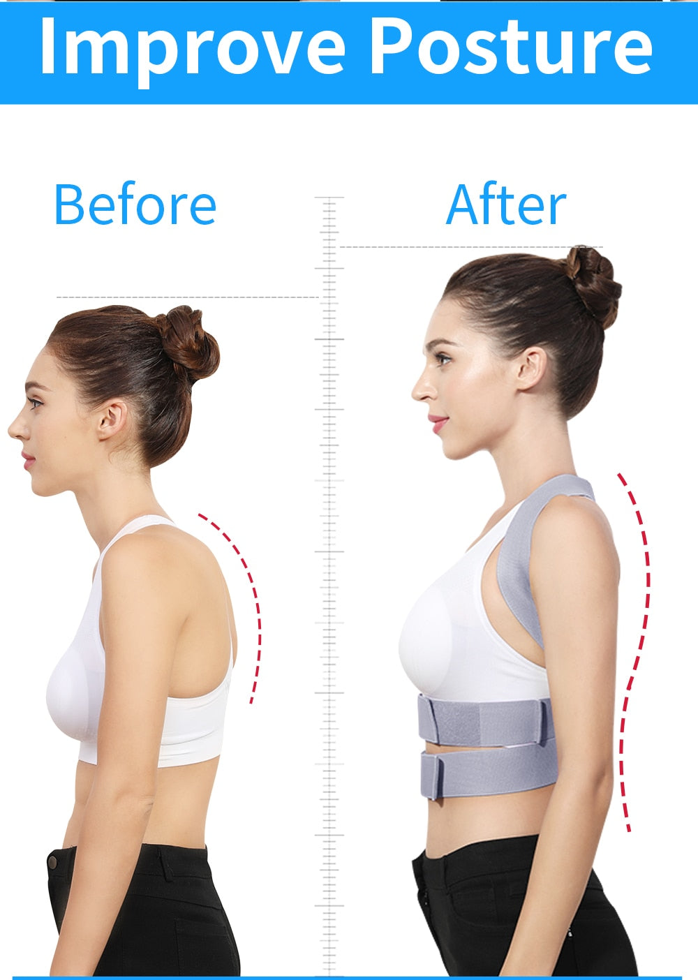 Adjustable Posture Corrector Shoulder Straighten Orthopedic Brace Belt - KiwisLove