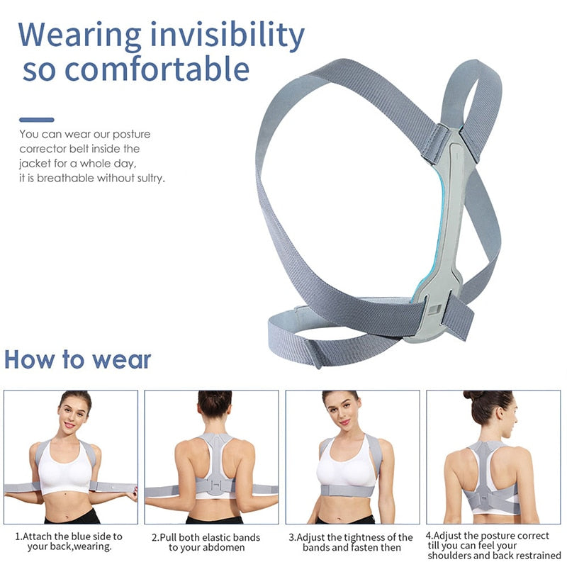 Adjustable Posture Corrector Shoulder Straighten Orthopedic Brace Belt - KiwisLove
