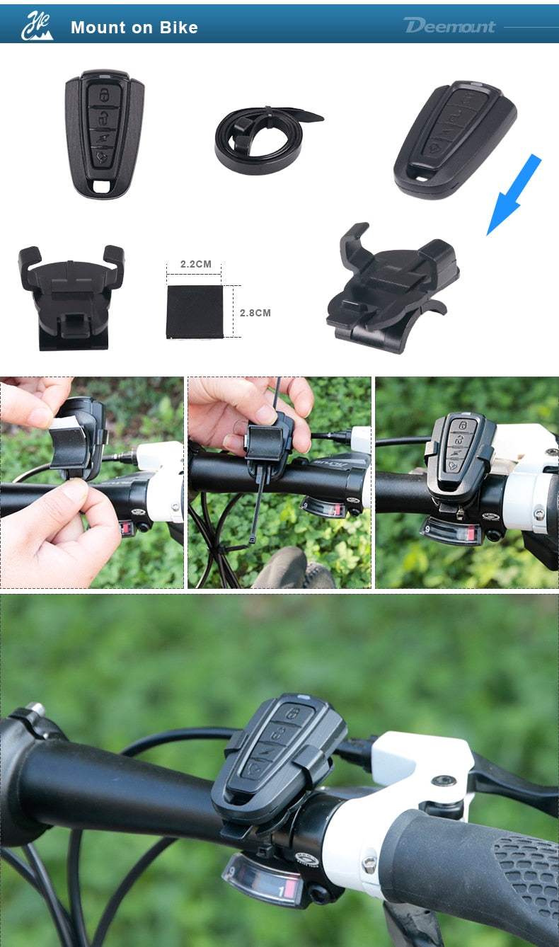 Bicycle Rear Light + Anti-theft Alarm USB Charge Wireless Remote Control LED Tail Lamp Bike Finder Lantern Horn Siren Warning A6 - KiwisLove