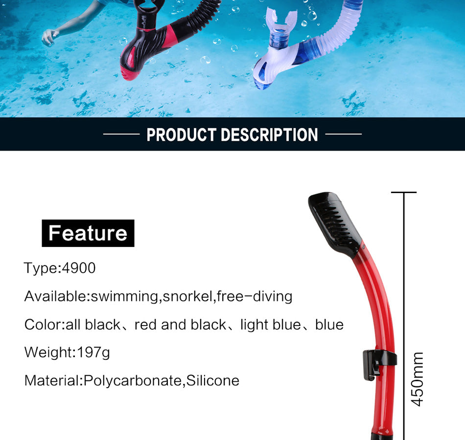Copozz Brand Professional Dry Snorkel Tube  Diving Swimming  Underwater - KiwisLove