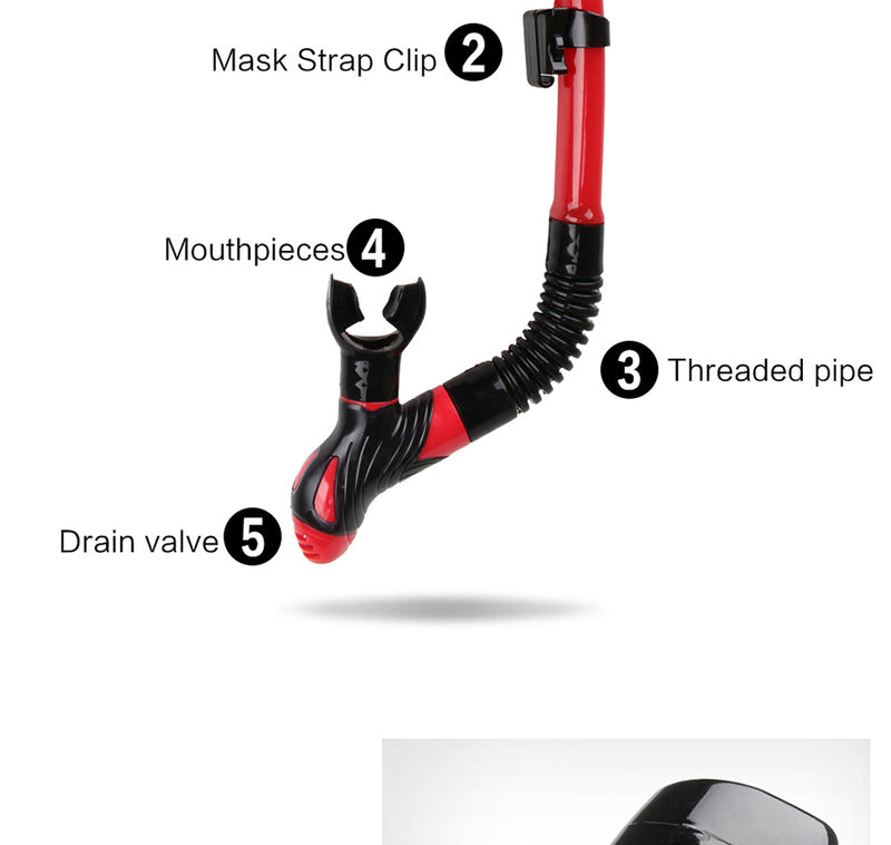 Copozz Brand Professional Dry Snorkel Tube  Diving Swimming  Underwater - KiwisLove