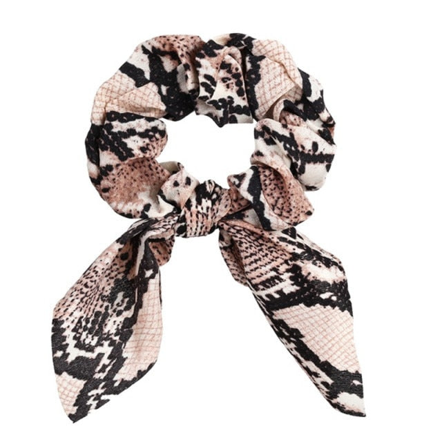 Floral Bowknot Hair Scrunchies Women Ponytail Holder Hair Rope Ties - KiwisLove