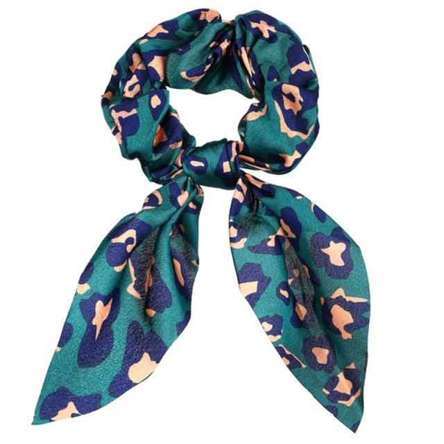 Floral Bowknot Hair Scrunchies Women Ponytail Holder Hair Rope Ties - KiwisLove