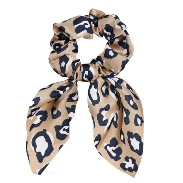 Floral Bowknot Hair Scrunchies Women Ponytail Holder Hair Rope Ties - KiwisLove