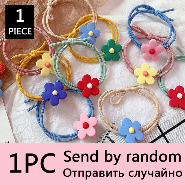Floral Bowknot Hair Scrunchies Women Ponytail Holder Hair Rope Ties - KiwisLove