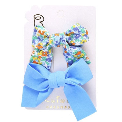 Floral Bowknot Hair Scrunchies Women Ponytail Holder Hair Rope Ties - KiwisLove
