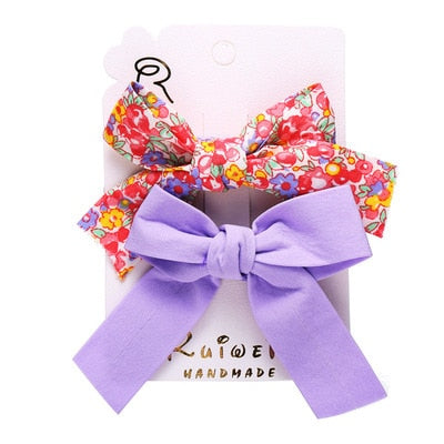 Floral Bowknot Hair Scrunchies Women Ponytail Holder Hair Rope Ties - KiwisLove