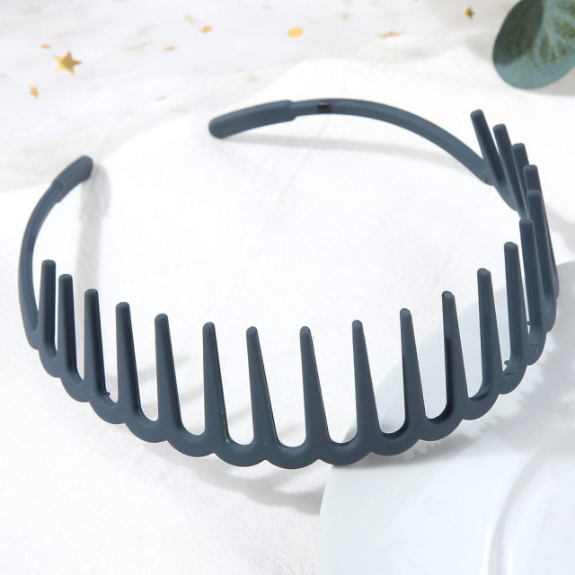 Fashion Simple Headdress Solid Color Resin Hair Comb Hairbands - KiwisLove