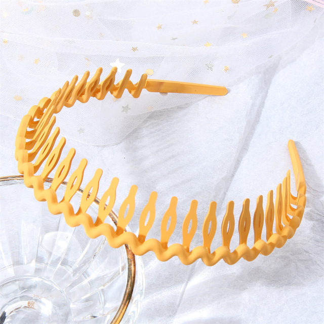 Fashion Simple Headdress Solid Color Resin Hair Comb Hairbands - KiwisLove