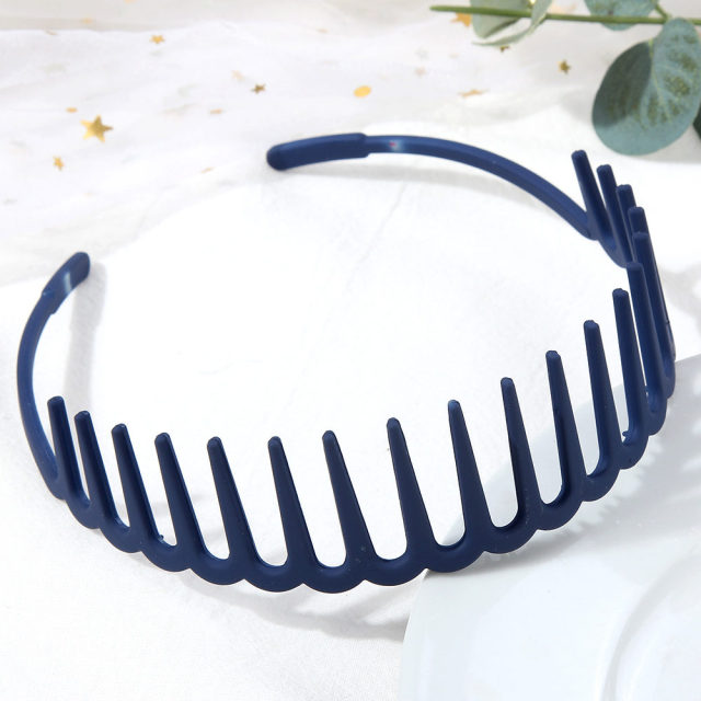 Fashion Simple Headdress Solid Color Resin Hair Comb Hairbands - KiwisLove