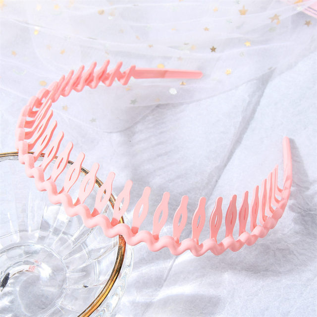 Fashion Simple Headdress Solid Color Resin Hair Comb Hairbands - KiwisLove