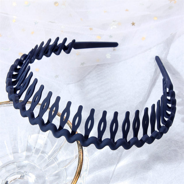 Fashion Simple Headdress Solid Color Resin Hair Comb Hairbands - KiwisLove