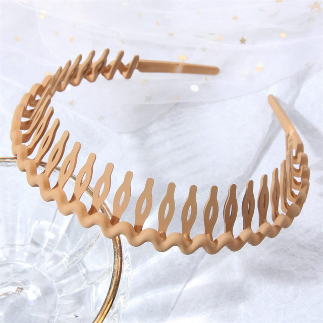 Fashion Simple Headdress Solid Color Resin Hair Comb Hairbands - KiwisLove