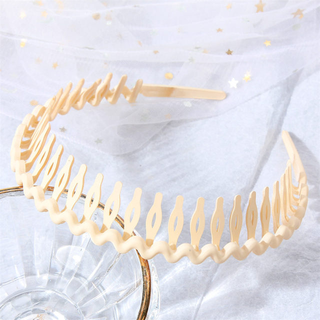 Fashion Simple Headdress Solid Color Resin Hair Comb Hairbands - KiwisLove
