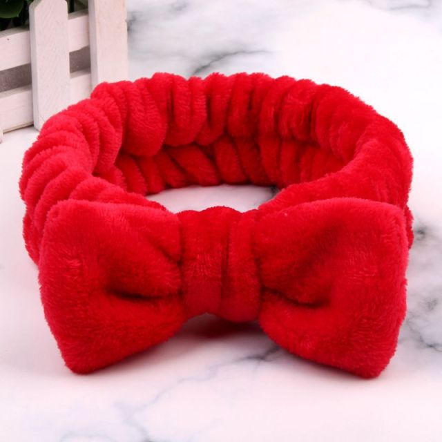 2021 New  Coral Fleece Wash Face Bow Hairbands - KiwisLove