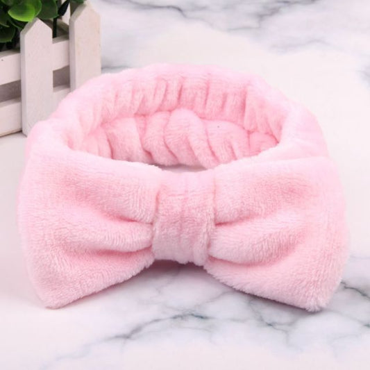 2021 New  Coral Fleece Wash Face Bow Hairbands - KiwisLove