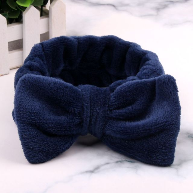 2021 New  Coral Fleece Wash Face Bow Hairbands - KiwisLove