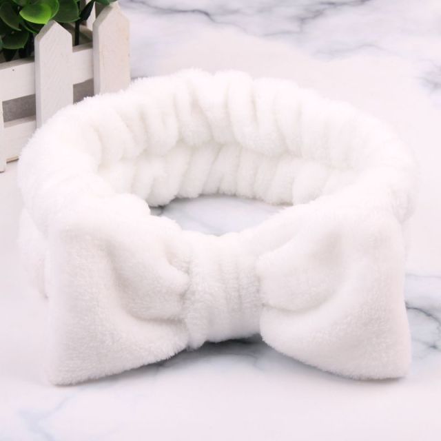 2021 New  Coral Fleece Wash Face Bow Hairbands - KiwisLove