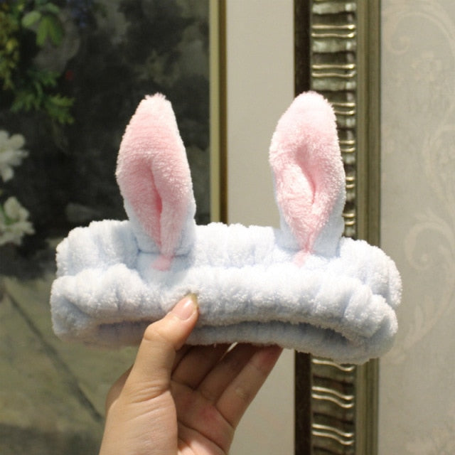 2021 New  Coral Fleece Wash Face Bow Hairbands - KiwisLove