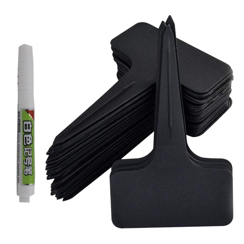 100 pcs Black Plant Labels + Pen - KiwisLove