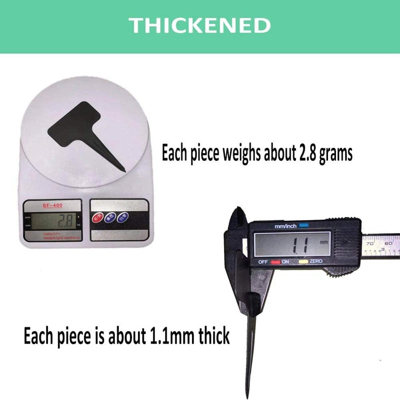 100 pcs Black Plant Labels + Pen - KiwisLove