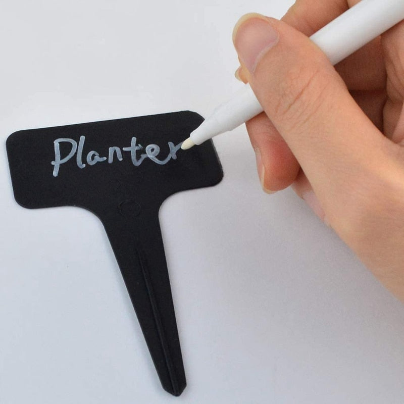 100 pcs Black Plant Labels + Pen - KiwisLove
