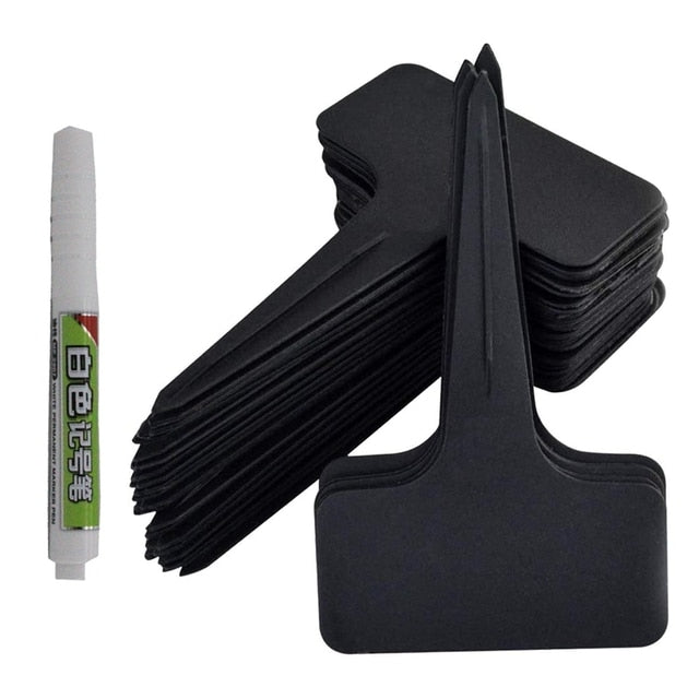 100 pcs Black Plant Labels + Pen - KiwisLove