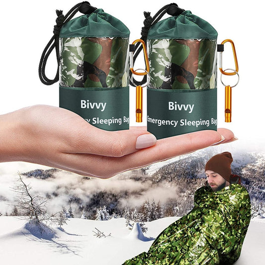 Emergency Sleeping Bags Thermal Emergency Blankets Ultralight Survival Waterproof Bivy Sack Multi Survival Gear Hiking,Camping - KiwisLove