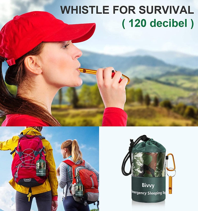 Emergency Sleeping Bags Thermal Emergency Blankets Ultralight Survival Waterproof Bivy Sack Multi Survival Gear Hiking,Camping - KiwisLove