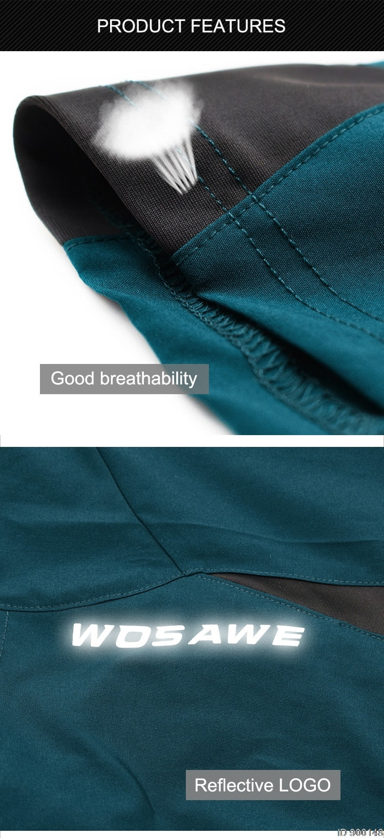 WOSAWE Men Padded Baggy Cycling Shorts Reflective MTB Mountain Bike Bicycle Riding Trousers Water Resistant Loose Fit Shorts - KiwisLove