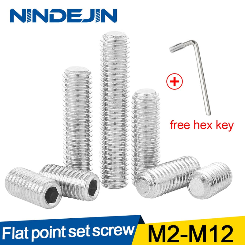 Hexagon 55pcs  Socket Set Screw Flat Point Allen Head Grub Screw M2.5 - KiwisLove